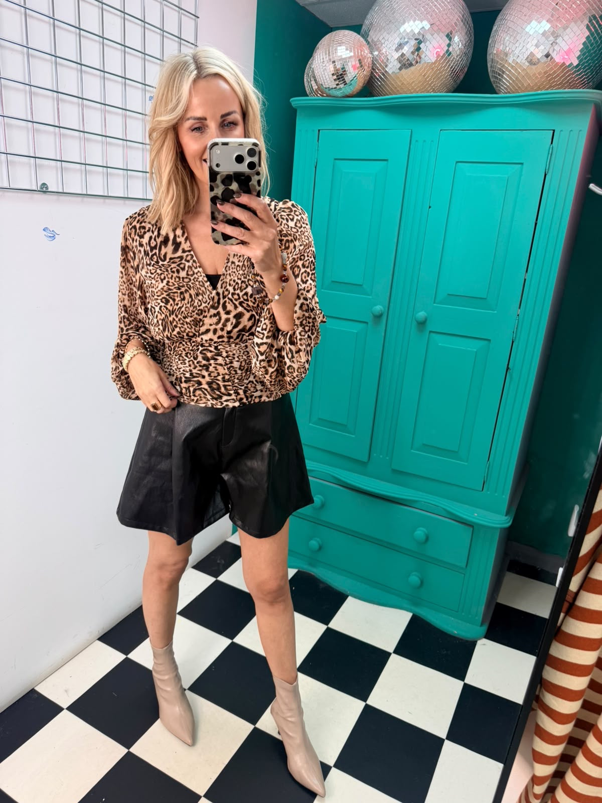 Aspen leopard print top