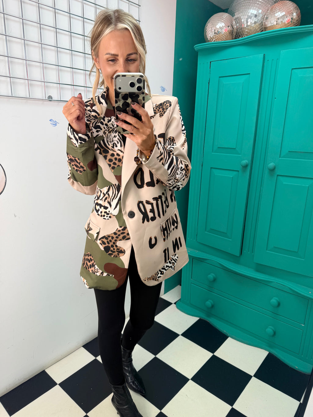 Wild Spirit Animal & Camo Blazer 🐆✌️