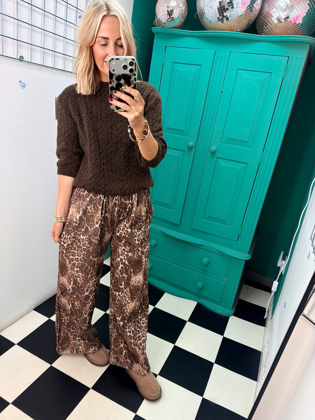 Leopard Cord Trousers