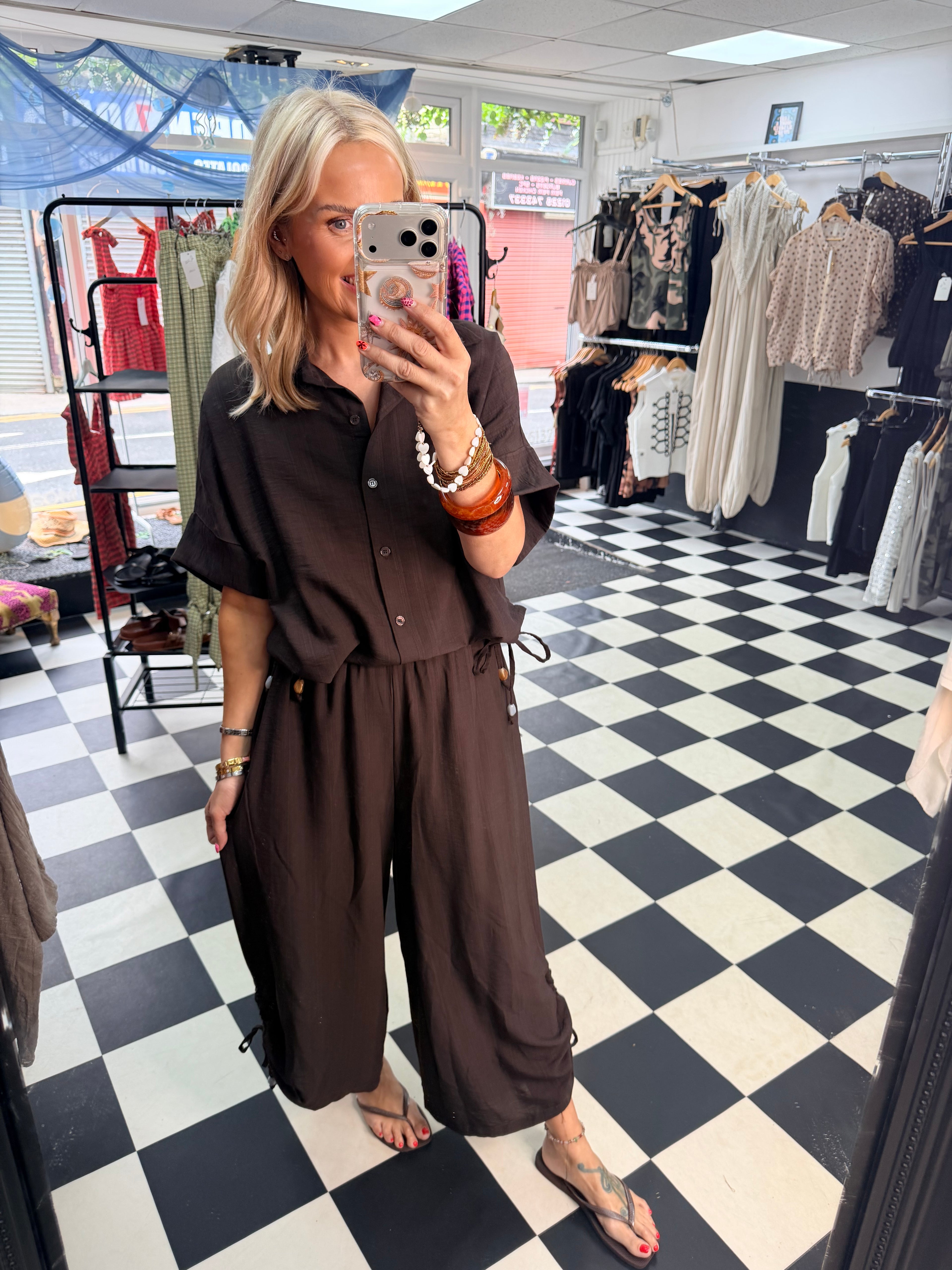 Beaded Co Ord Chocolate