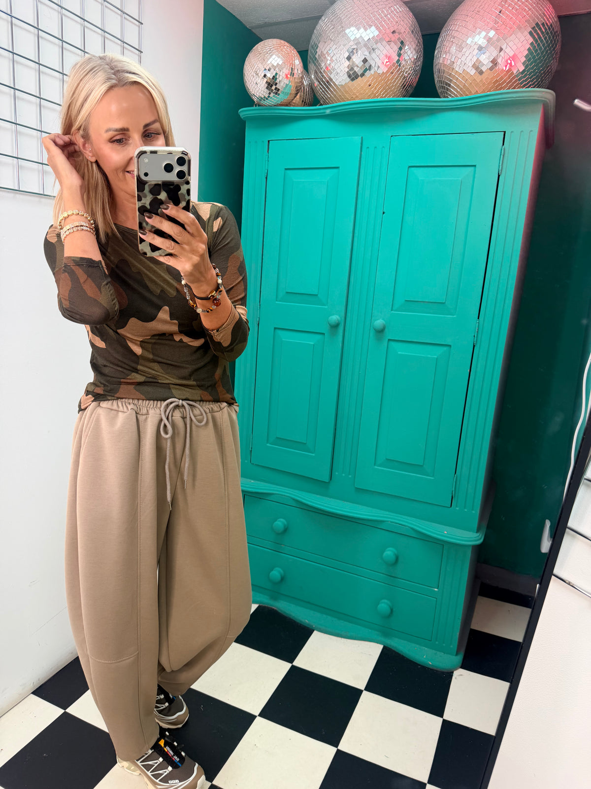 Cora Carrot Leg Joggers Taupe