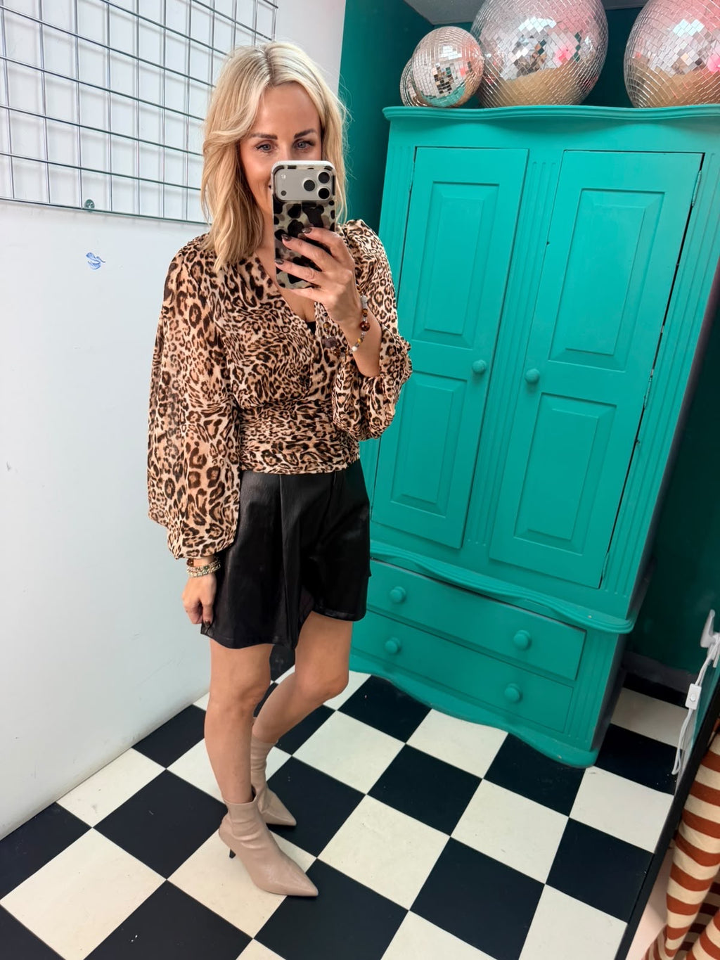 Aspen leopard print top