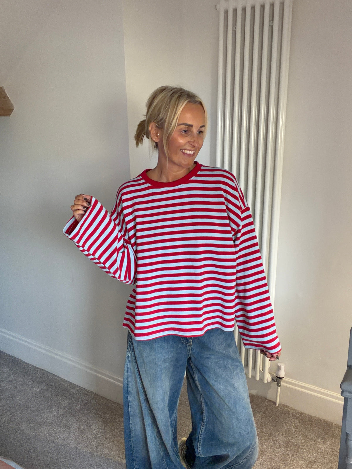 Weekend slouch stripe Blue/Red Special Buy
