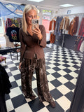 Cargo Straight Leg Joggers chocolate
