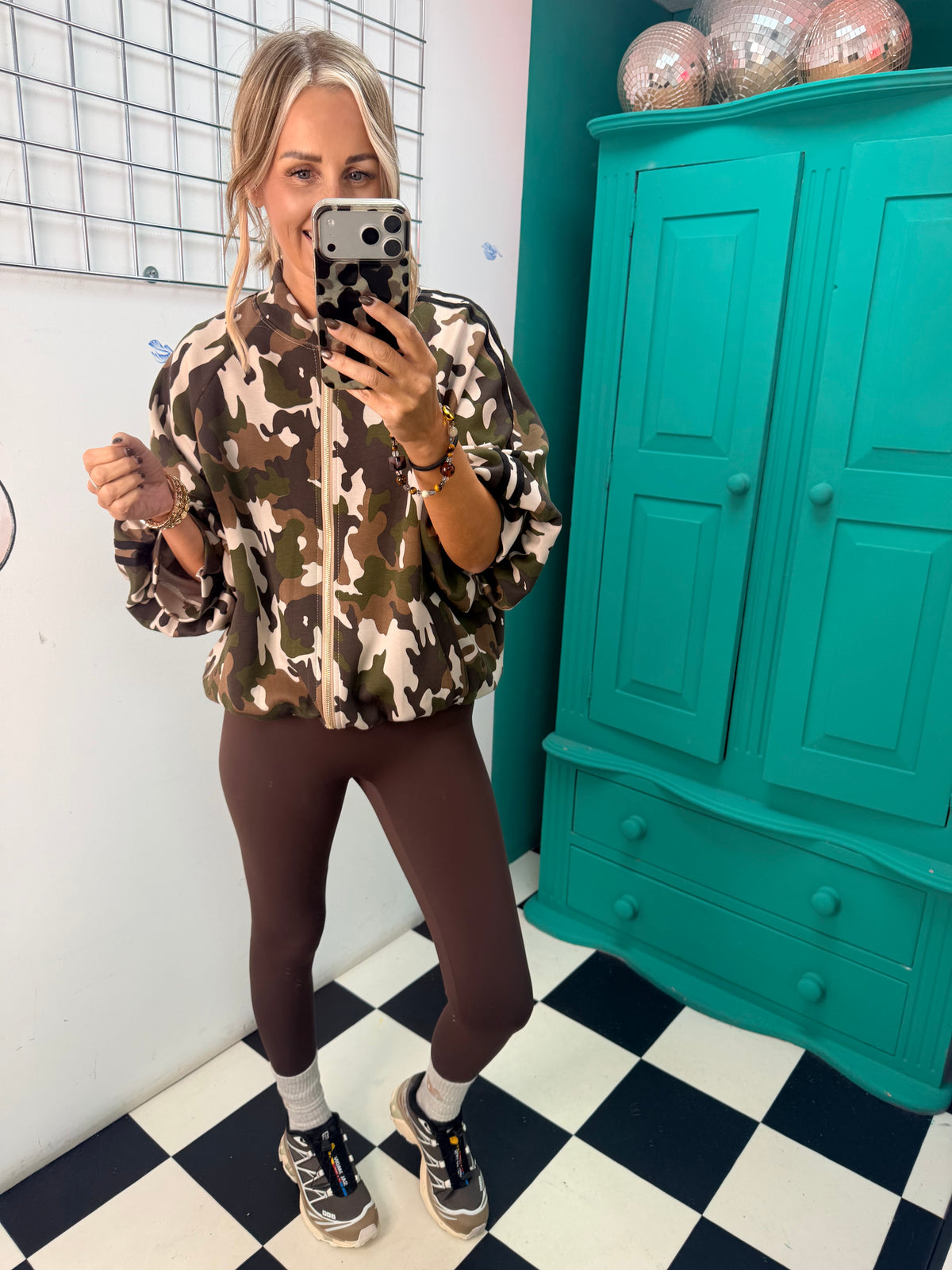 Camo Crush Stripe Bomber Jacket Special Buy