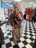 Cargo Trousers crop with tie hem Taupe