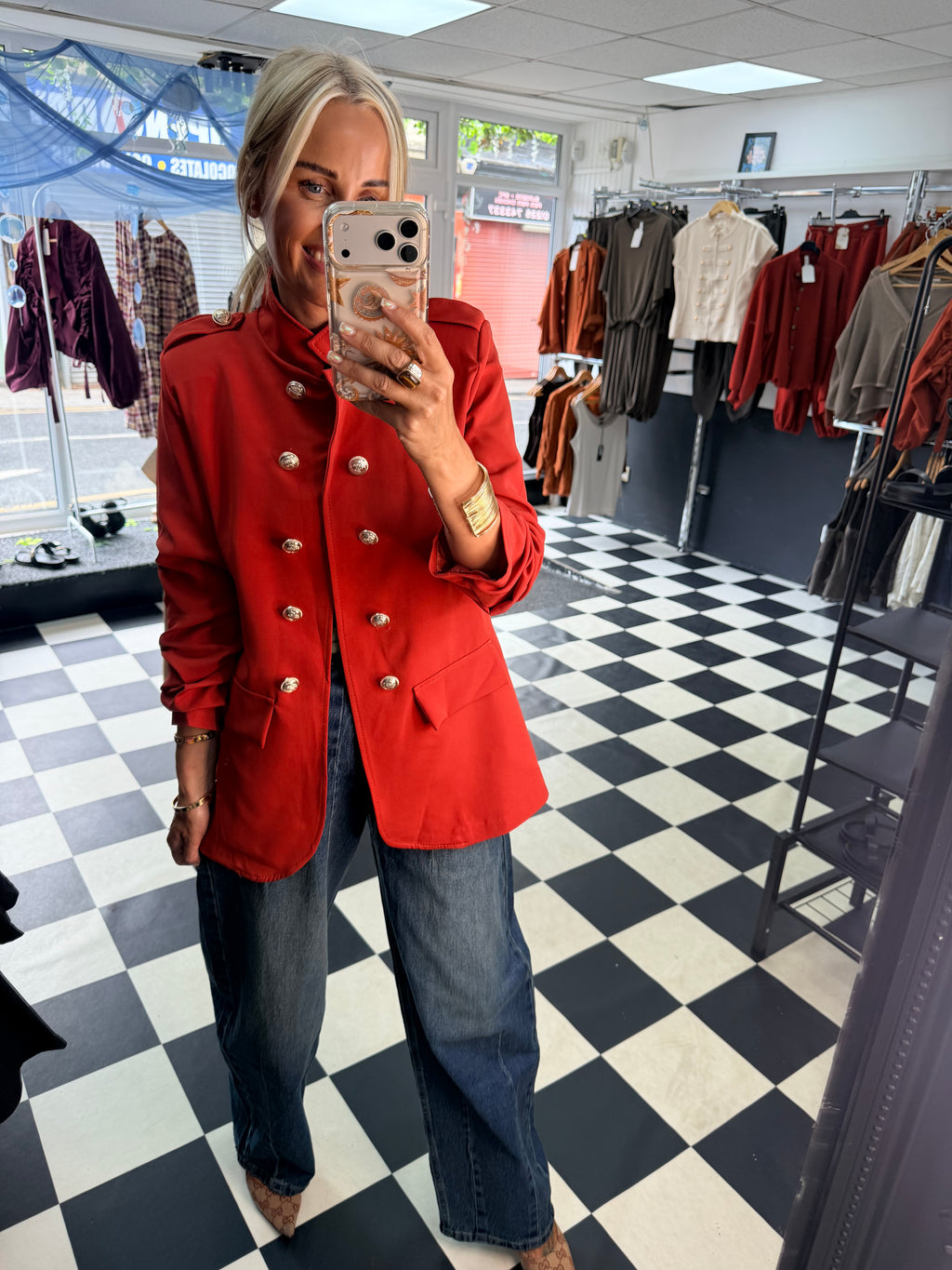 Military blazer Rust