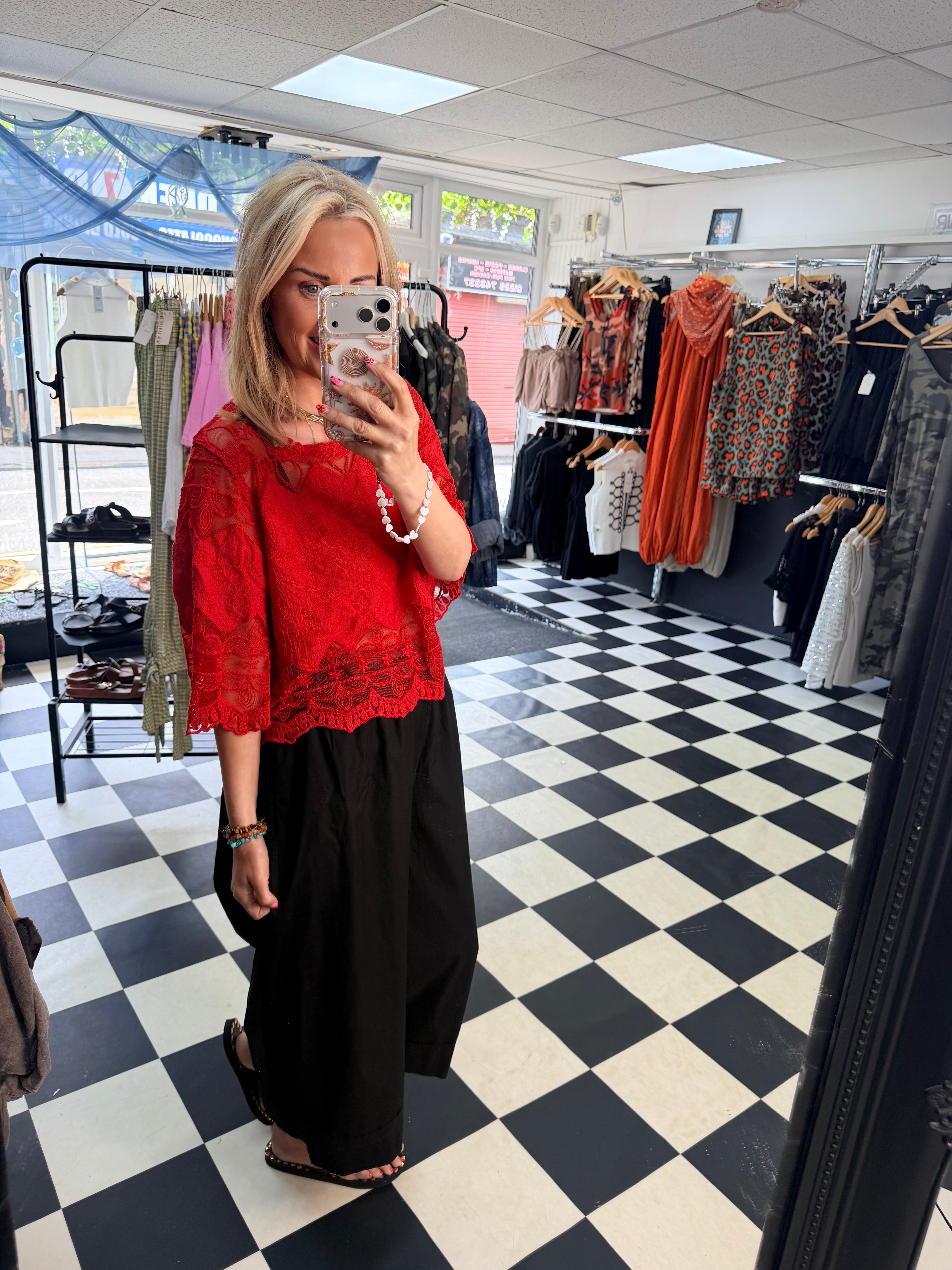 Flora top Red