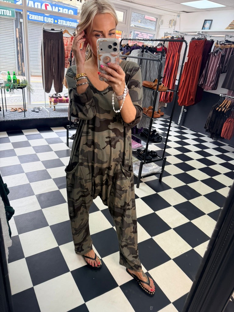 Camo Jumpsuit Dark