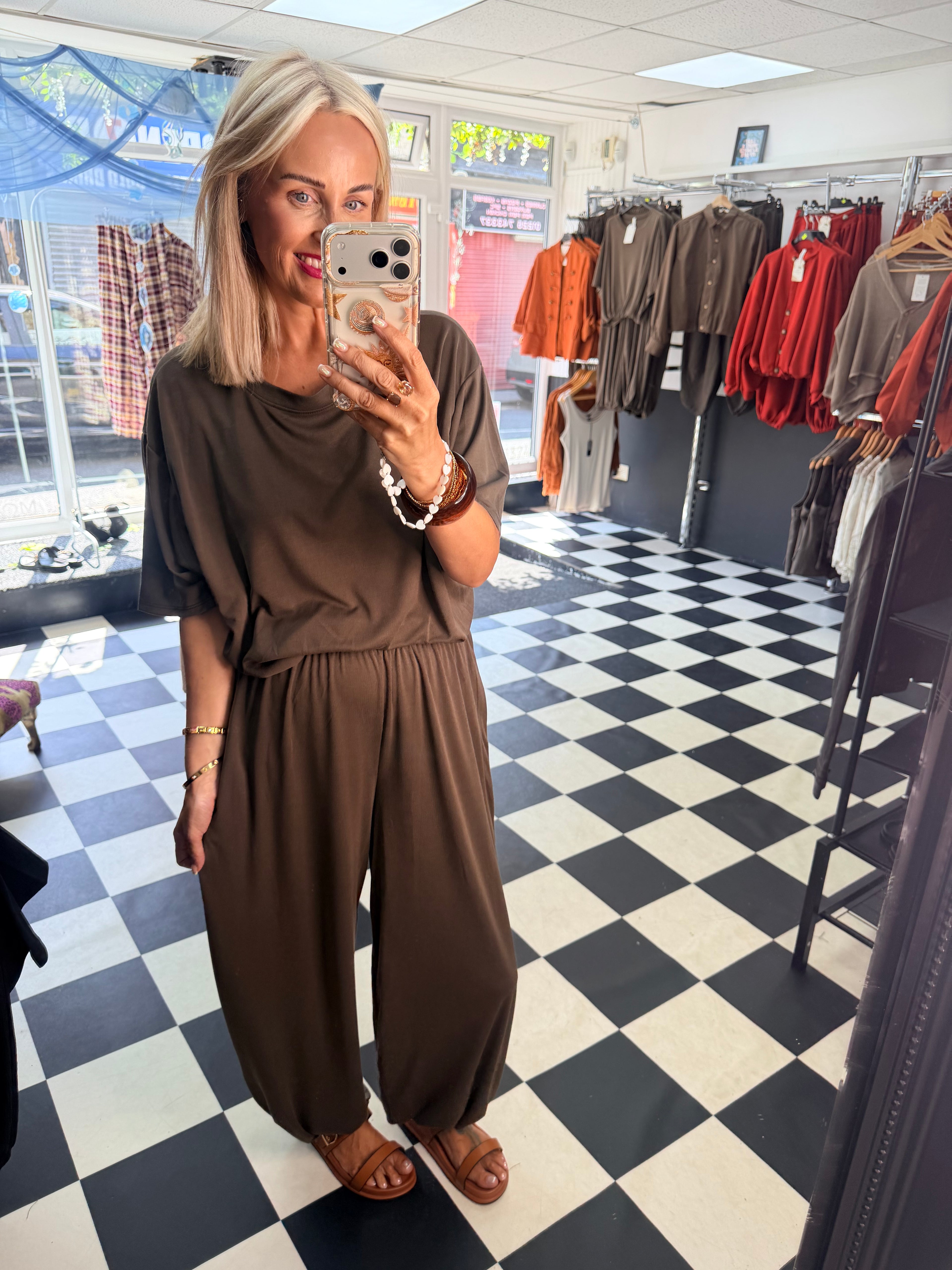 Weekend Slouch Co Ord Chocolate