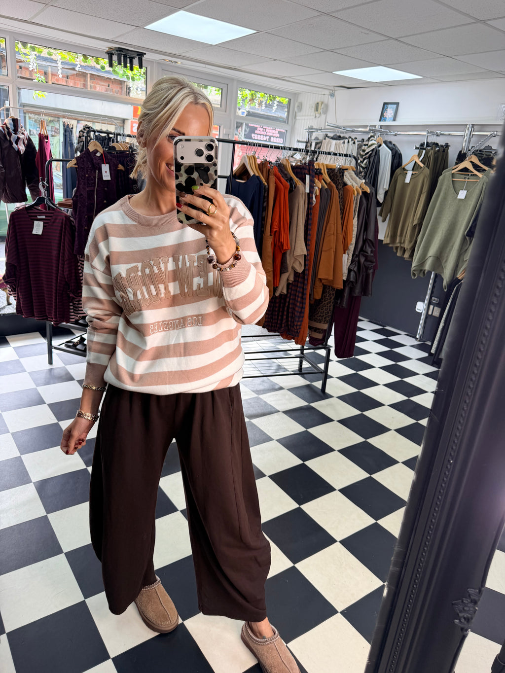 Stripe NY Jumper Cream