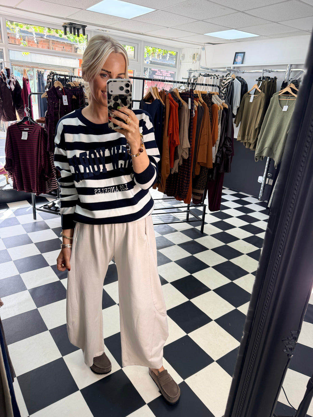 Stripe NY Jumper Navy