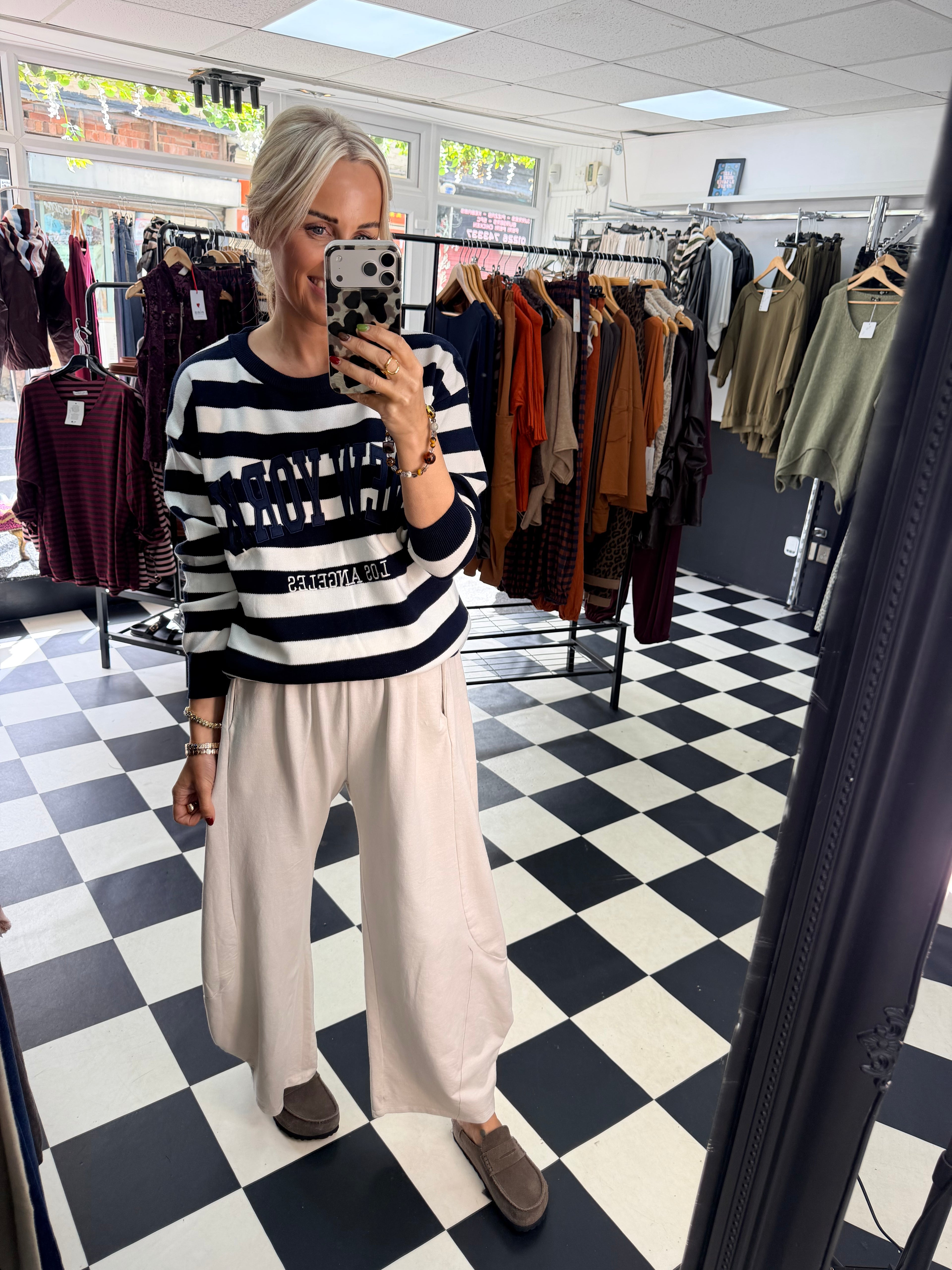 Stripe NY Jumper Navy