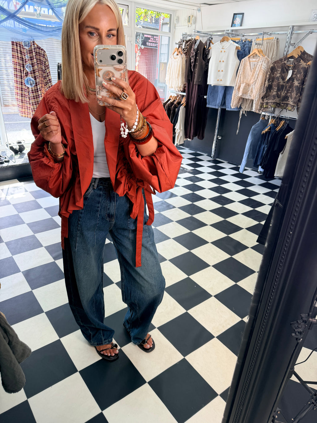 Ruffle Lightweight Jacket Rust Pre Order due in next Fri
