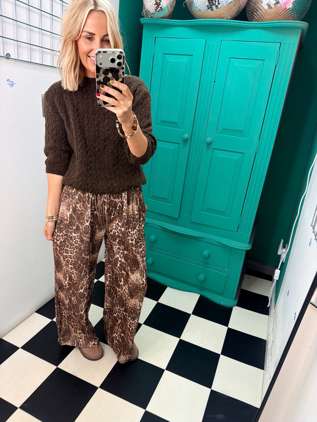 Cable Knit Jumper Chocolate