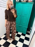 Cable Knit Jumper Chocolate