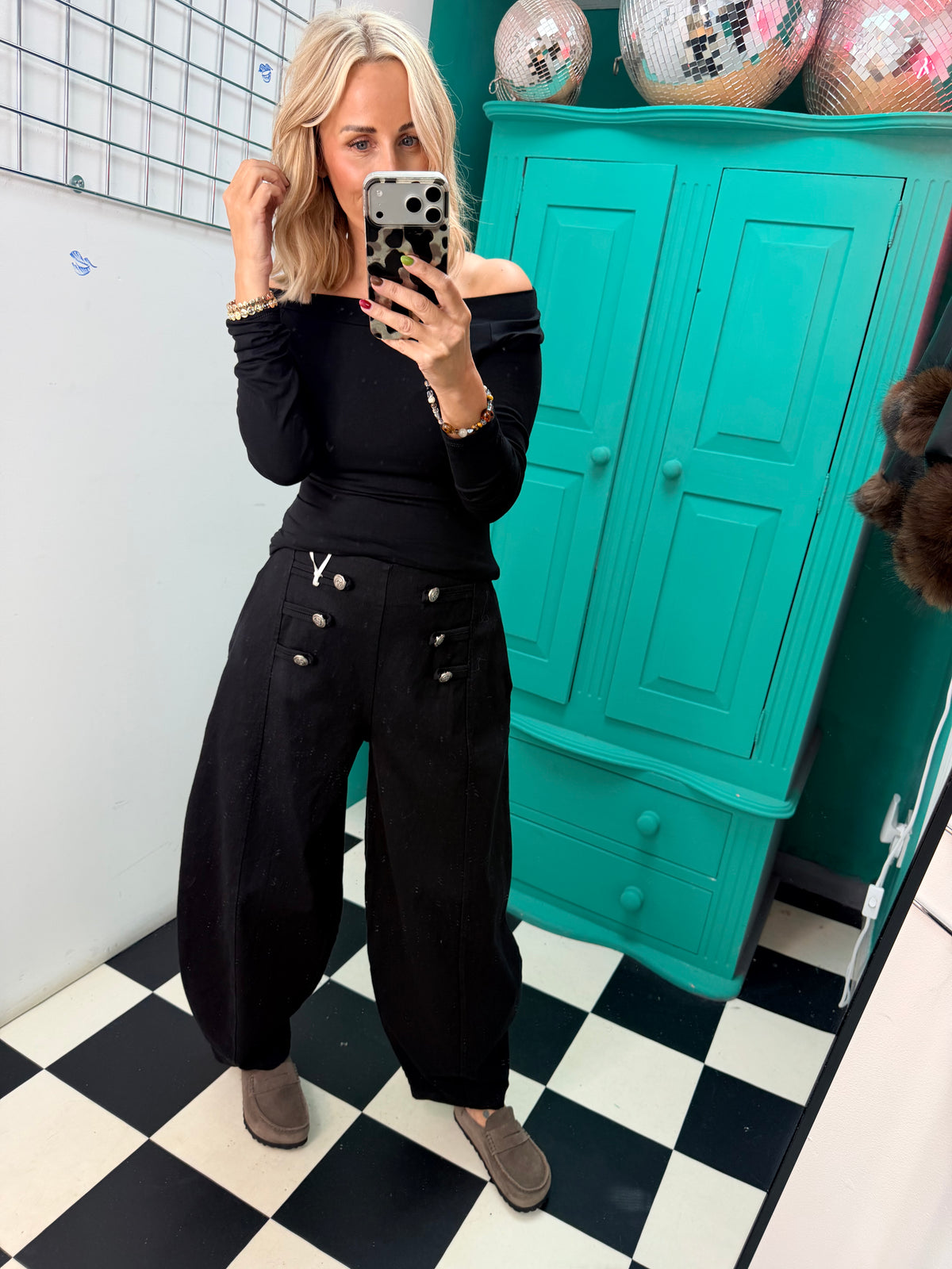 Military balloon trousers - Black