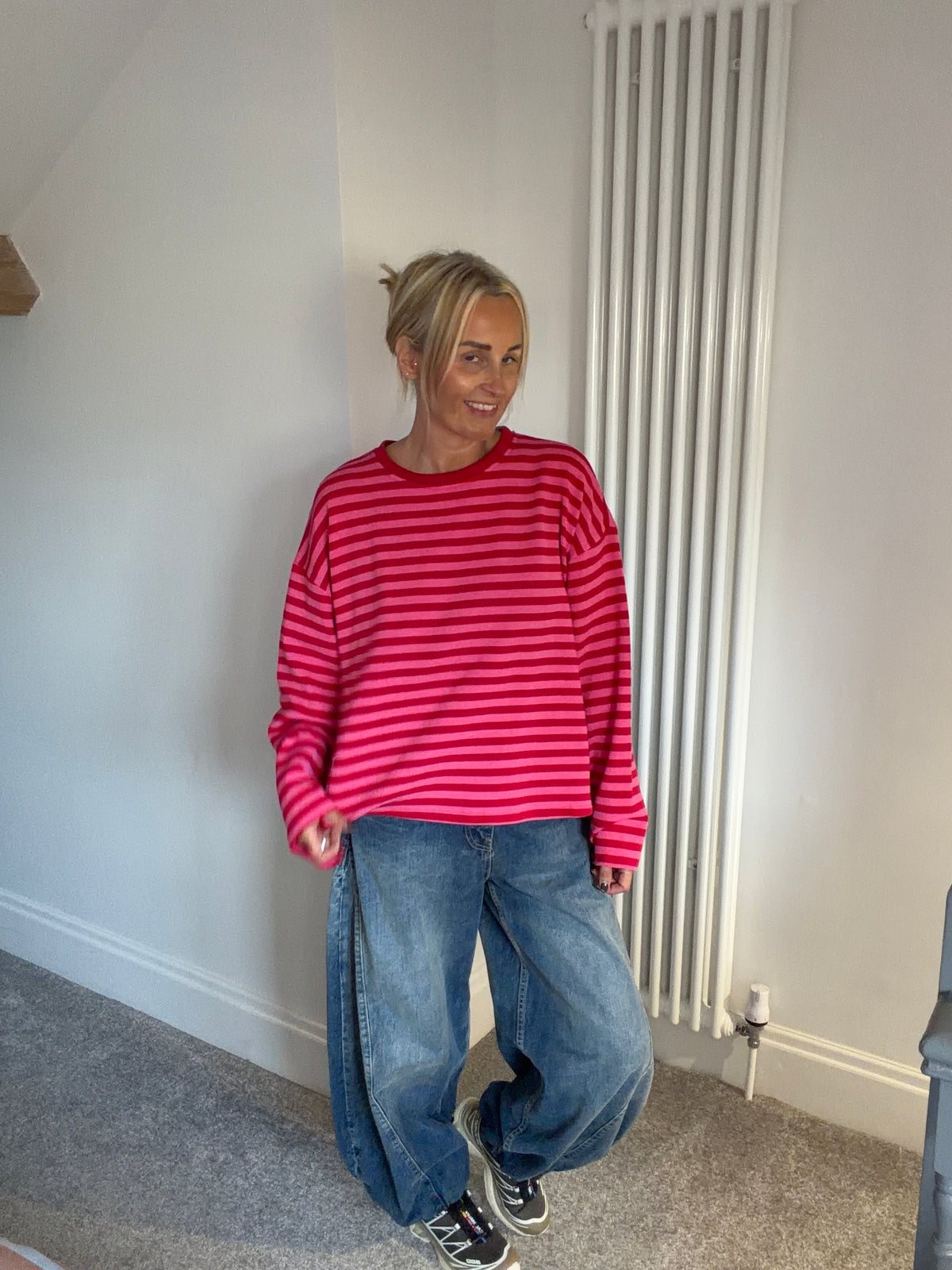 Weekend slouch stripe Red and Pink Special Buy