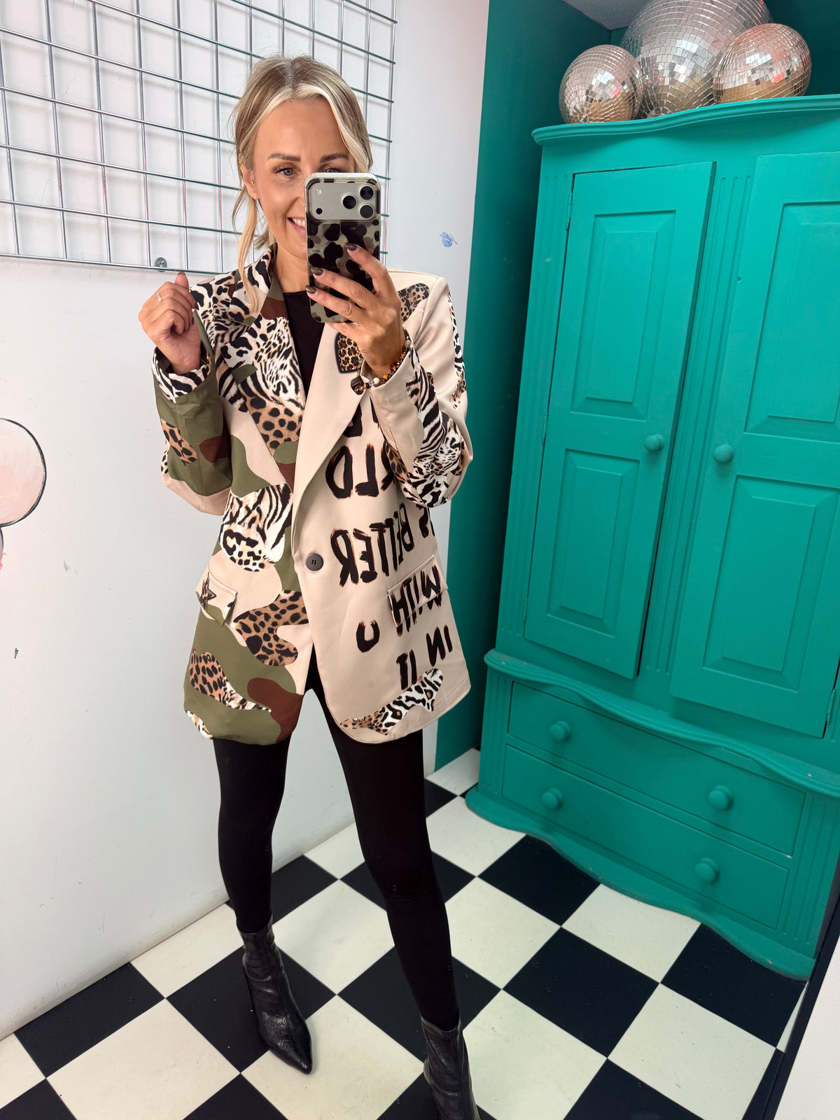 Wild Spirit Animal & Camo Blazer 🐆✌️