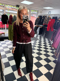 Dolly Cardigan Wine