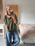 Slash Neck Jumper Khaki 12-18