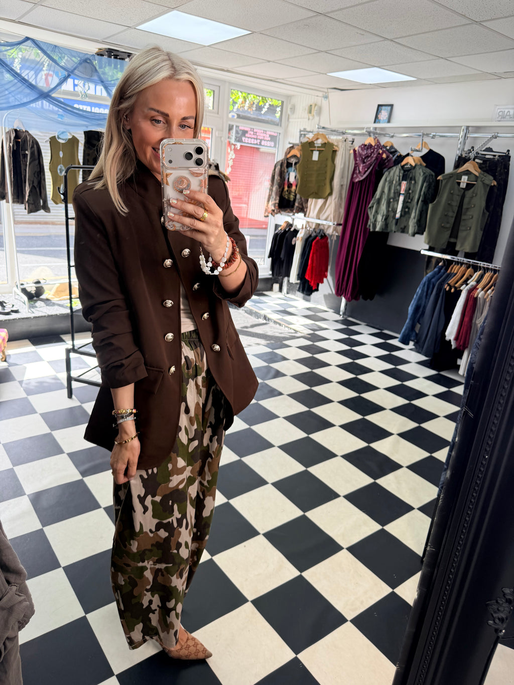 Military blazer chocolate