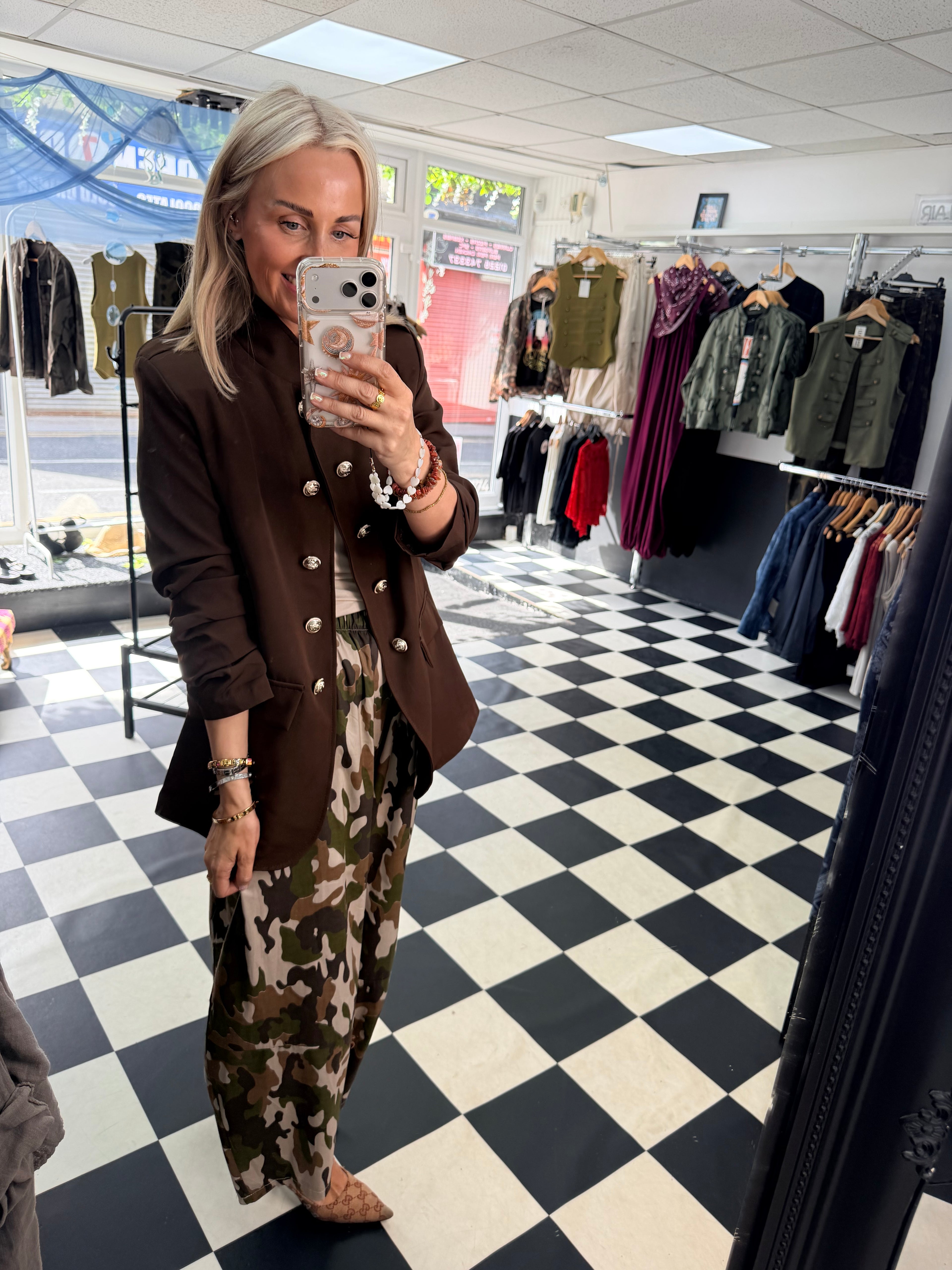 Military blazer chocolate