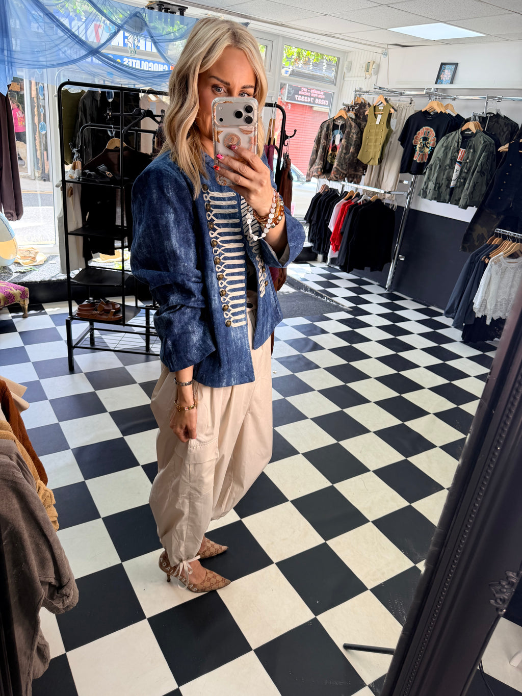 Denim military Jacket