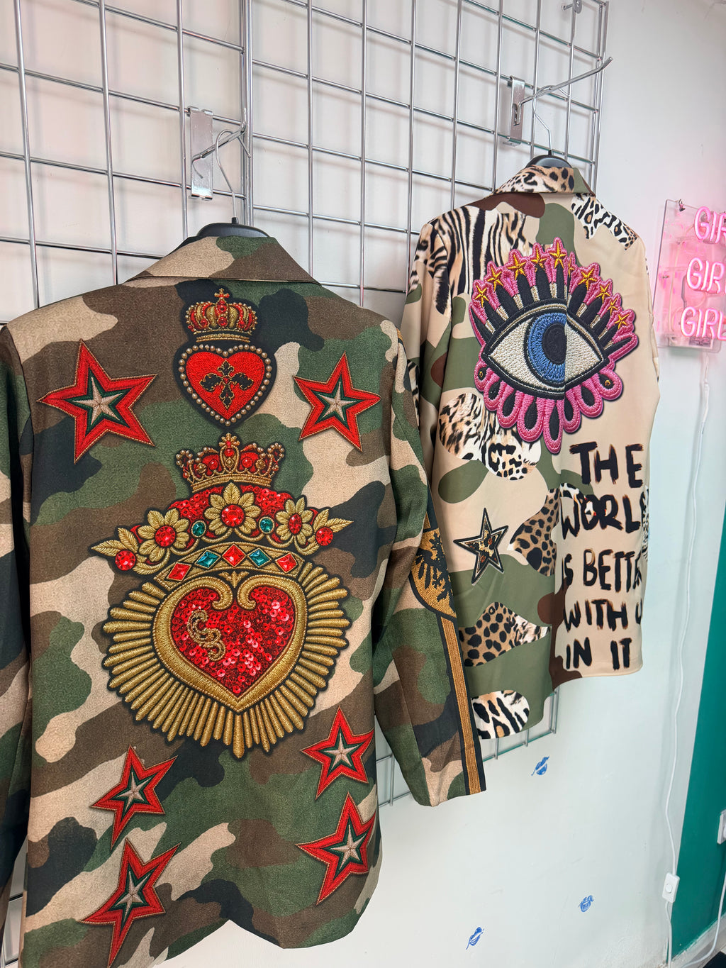 Wild Spirit Animal & Camo Blazer 🐆✌️