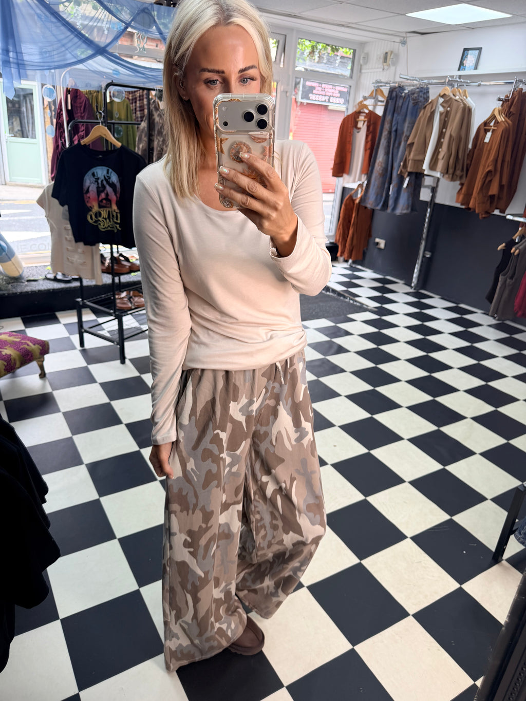 Cargo Straight Leg Joggers Taupe