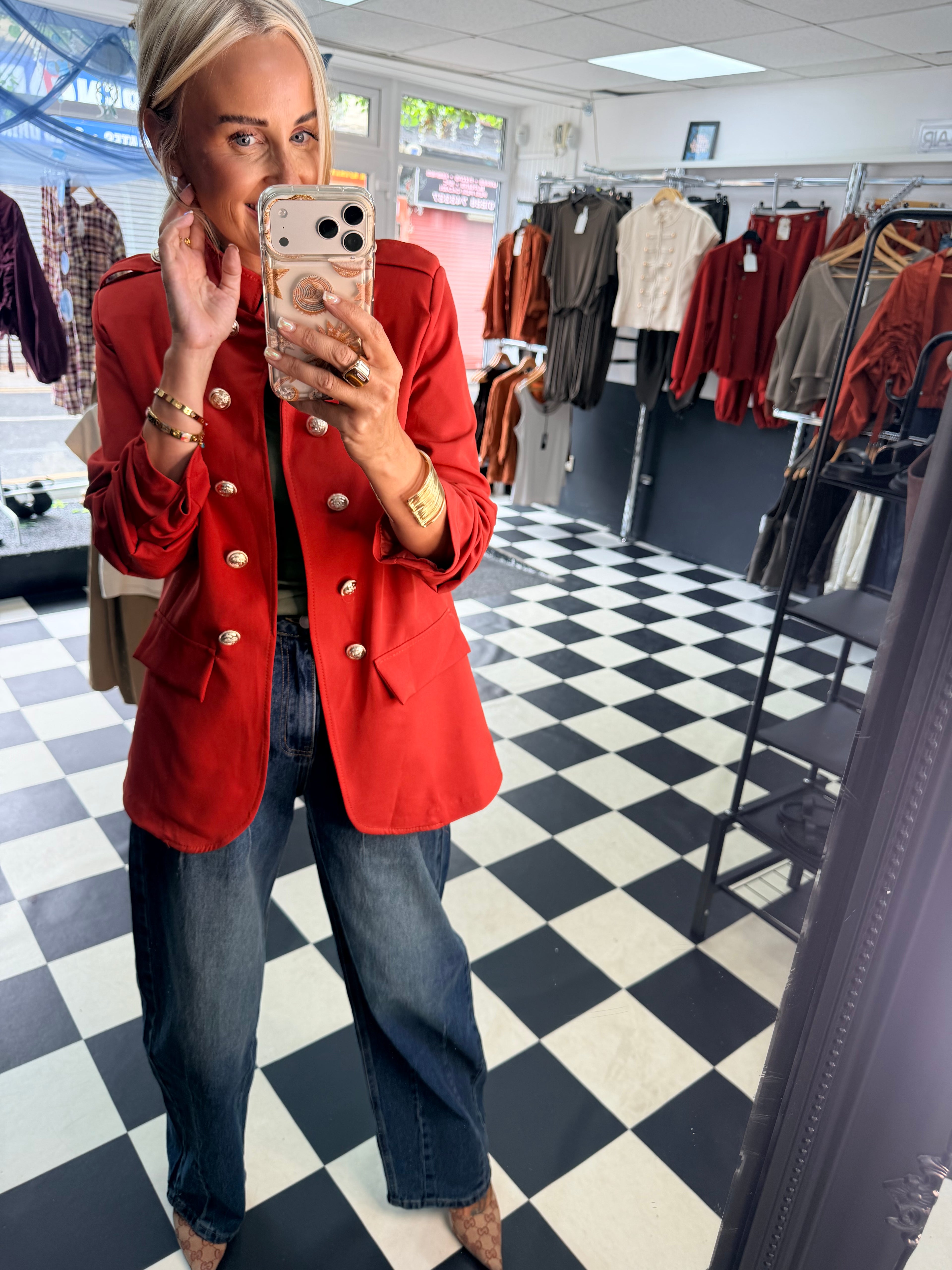 Military blazer Rust