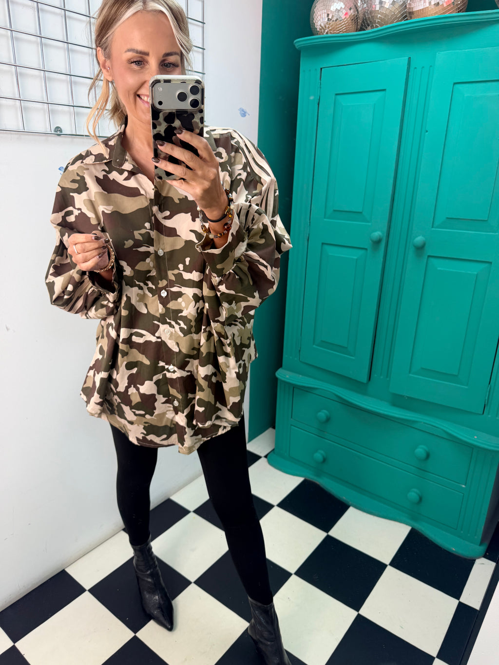Camo Club Oversized Stripe Shirt Special Buy