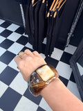 Gem Stone Bangle Chocolate Square