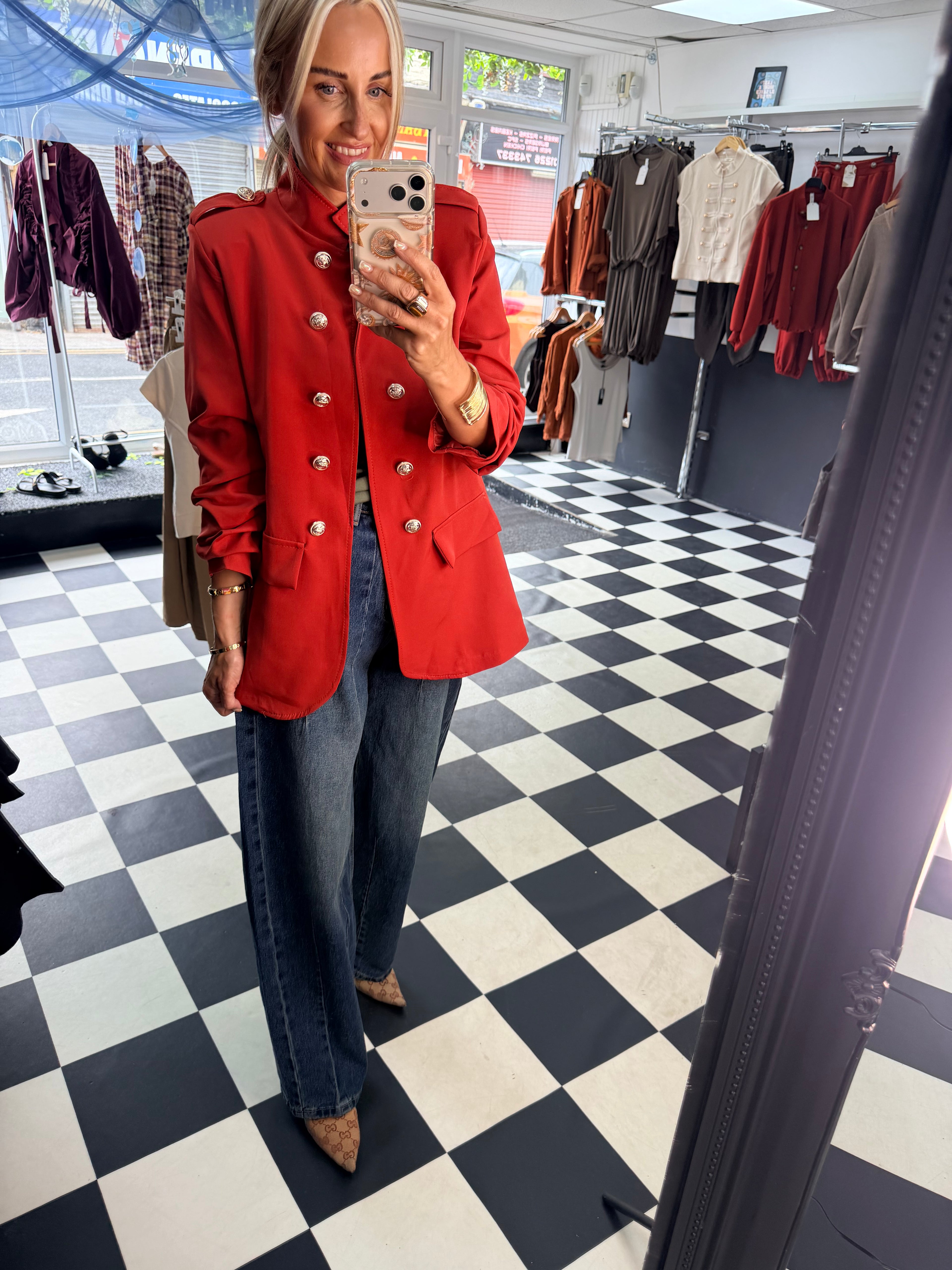 Military blazer Rust