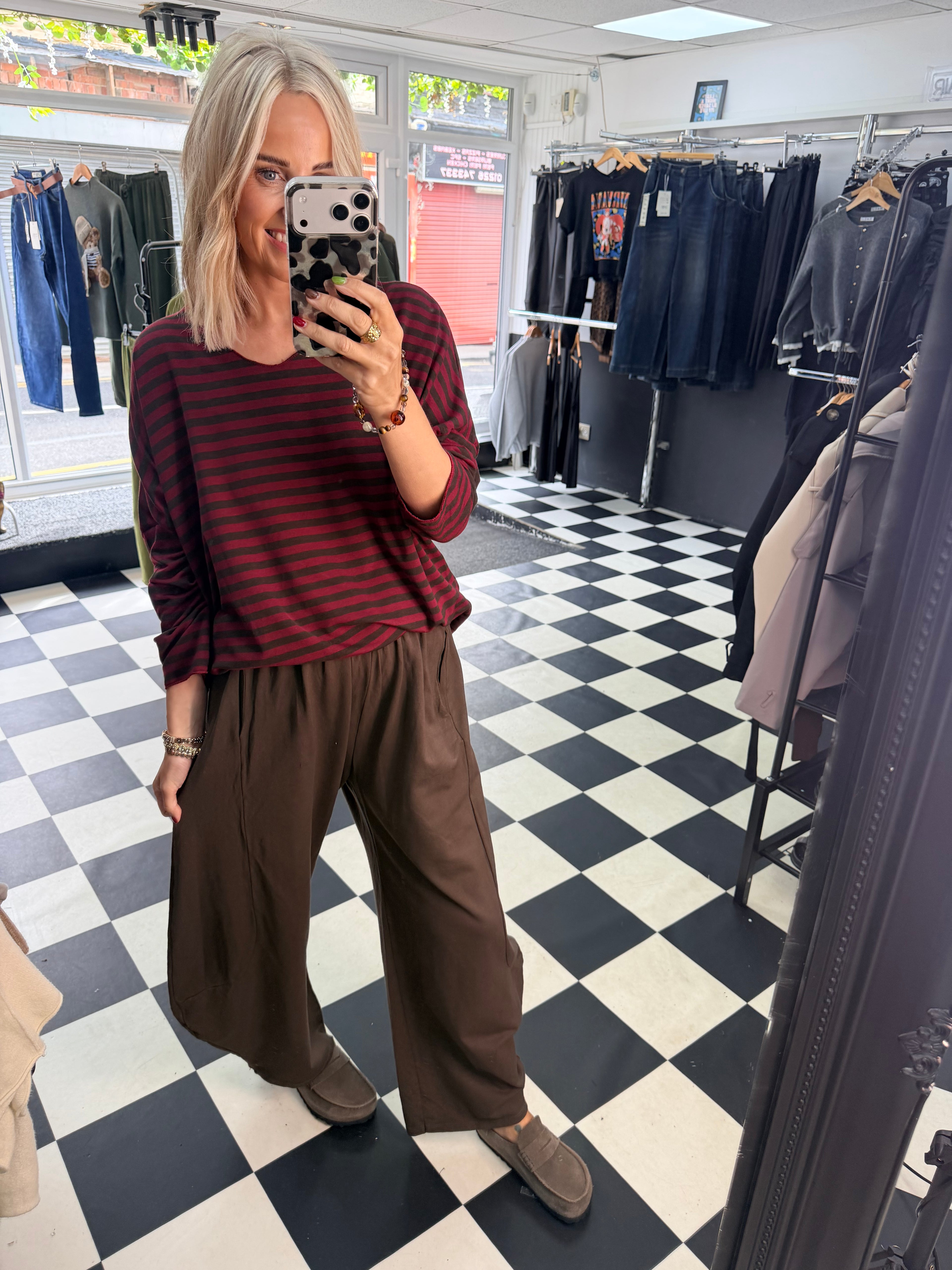 Basic Stripe - Wine and Chocolate