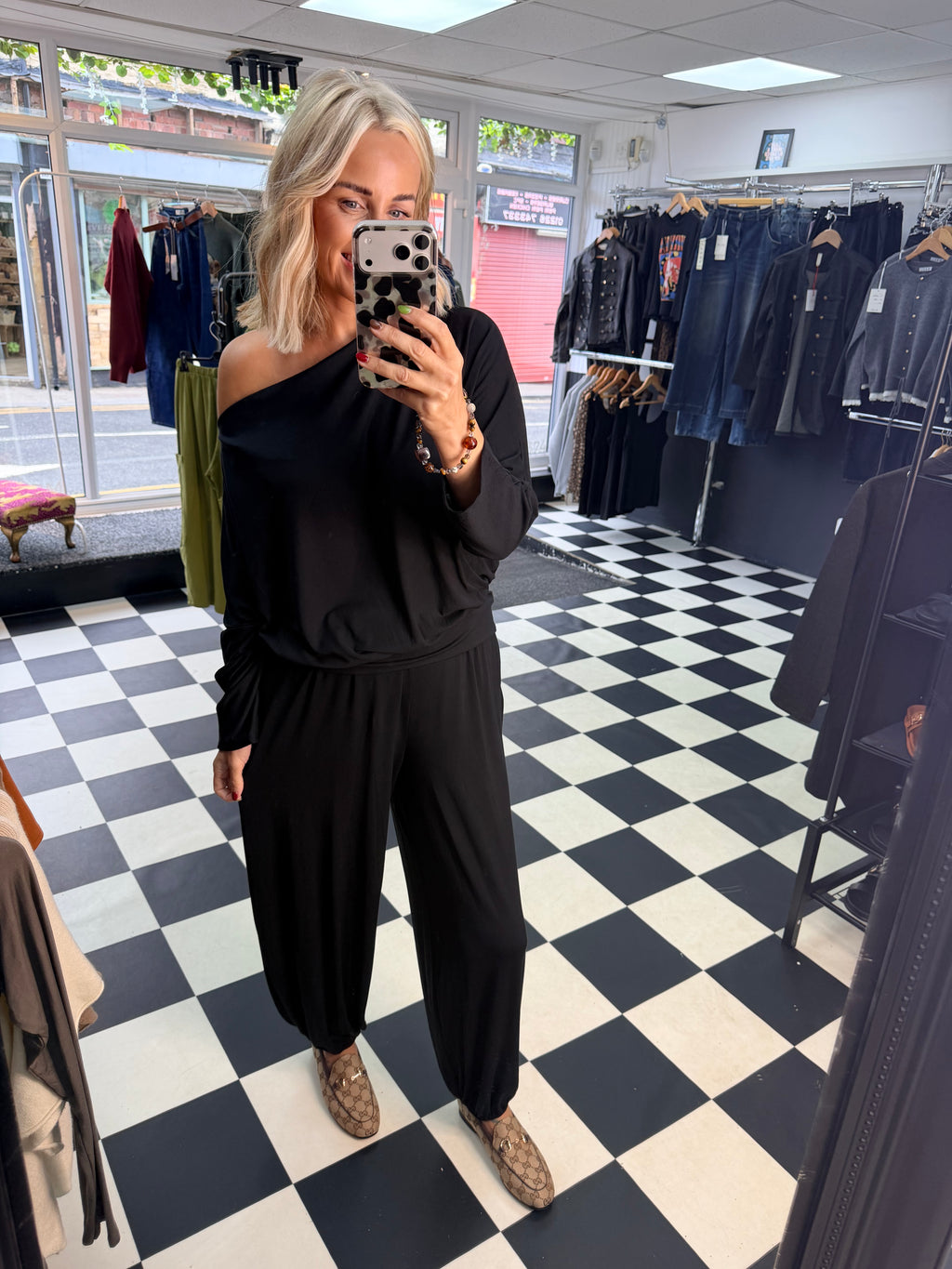 Slouchy Balloon Trousers Black
