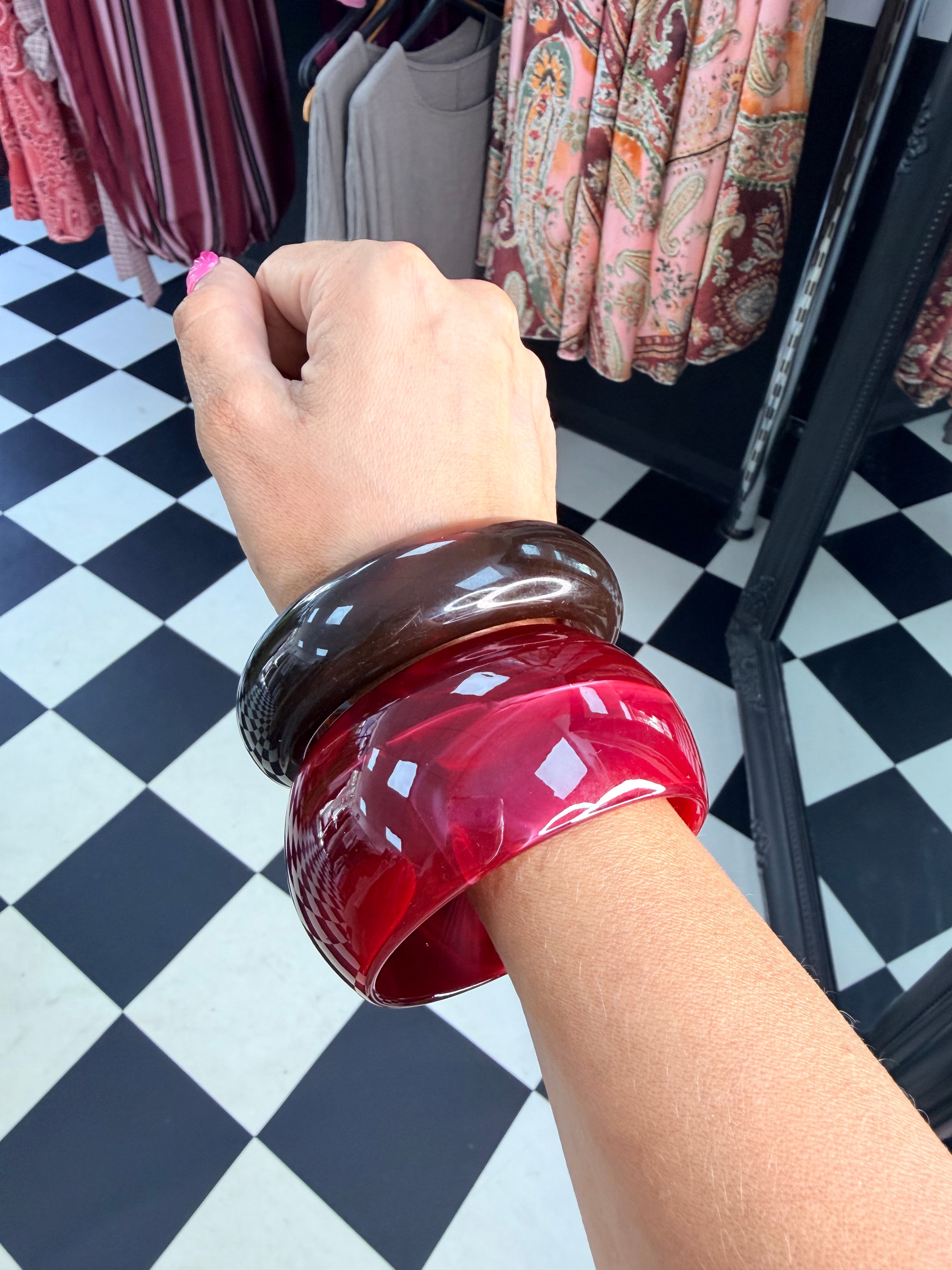 Chunky Bangle Thin Chocolate