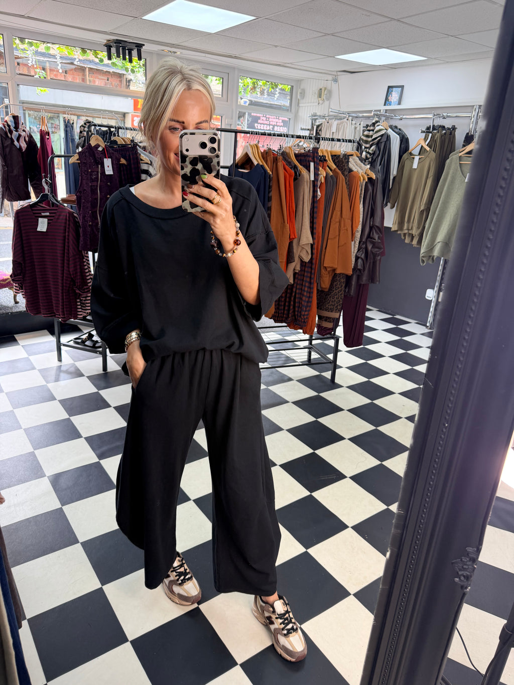 Slouchy Casual Top Black