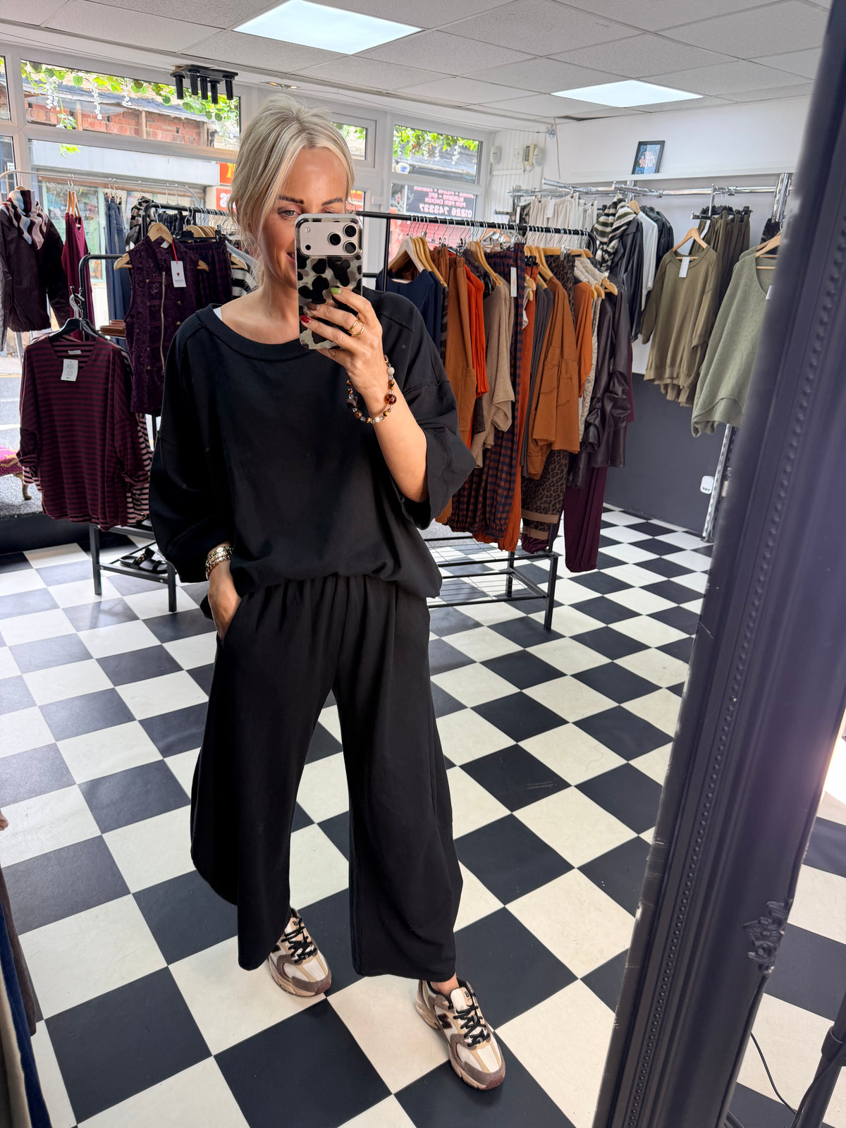 Slouchy Casual Top Black