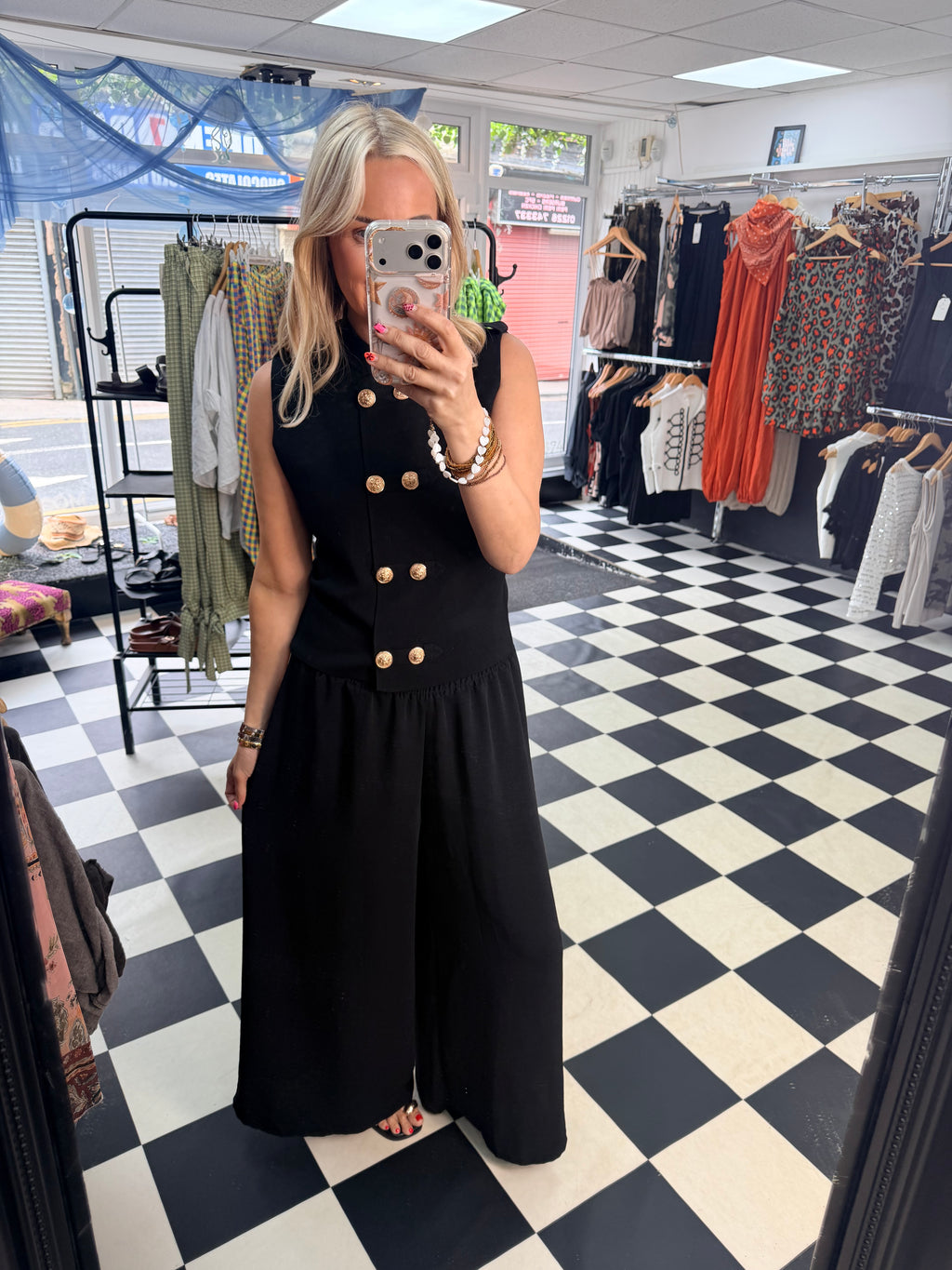 Palazzo Trousers Black