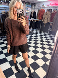 Amara animal print jumper Chocolate