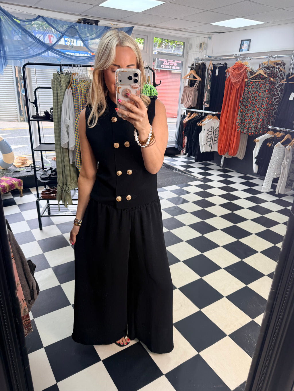 Palazzo Trousers Black