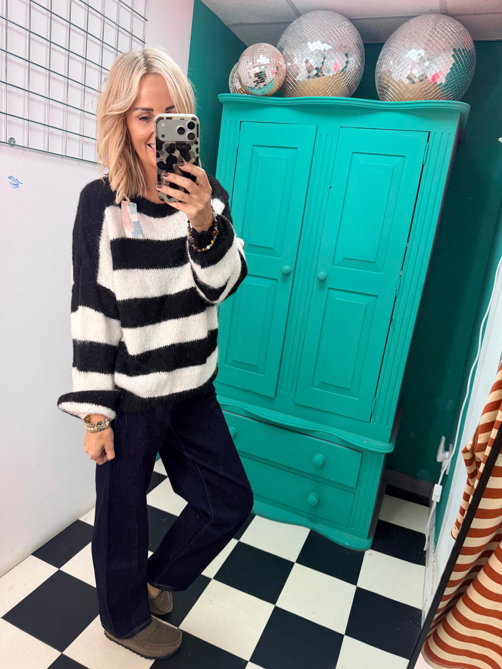 Chunky stripe knit - Black and white