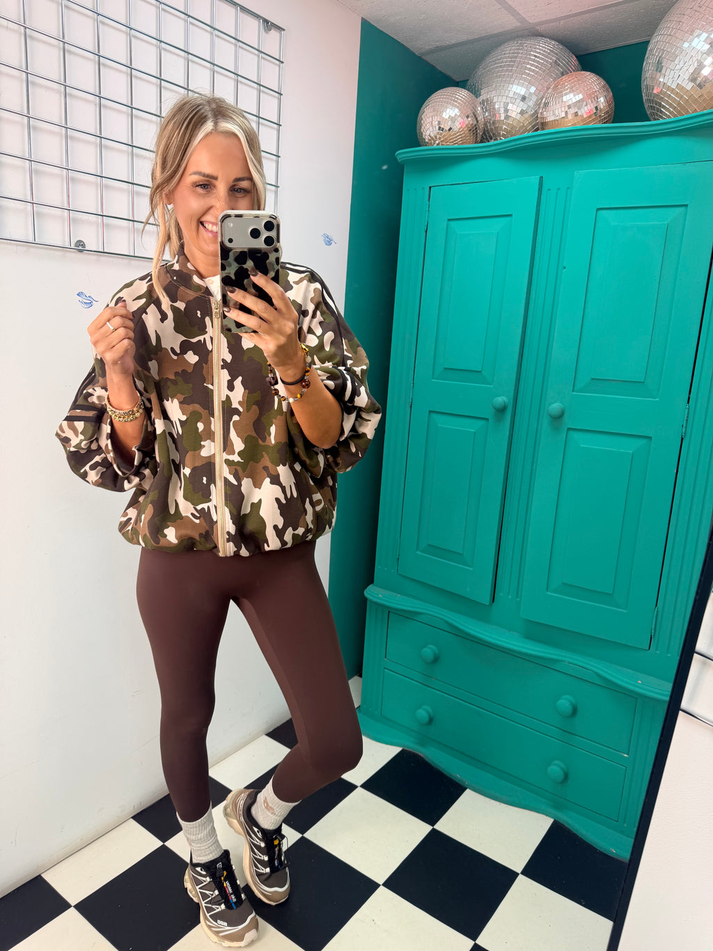 Camo Crush Stripe Bomber Jacket Special Buy
