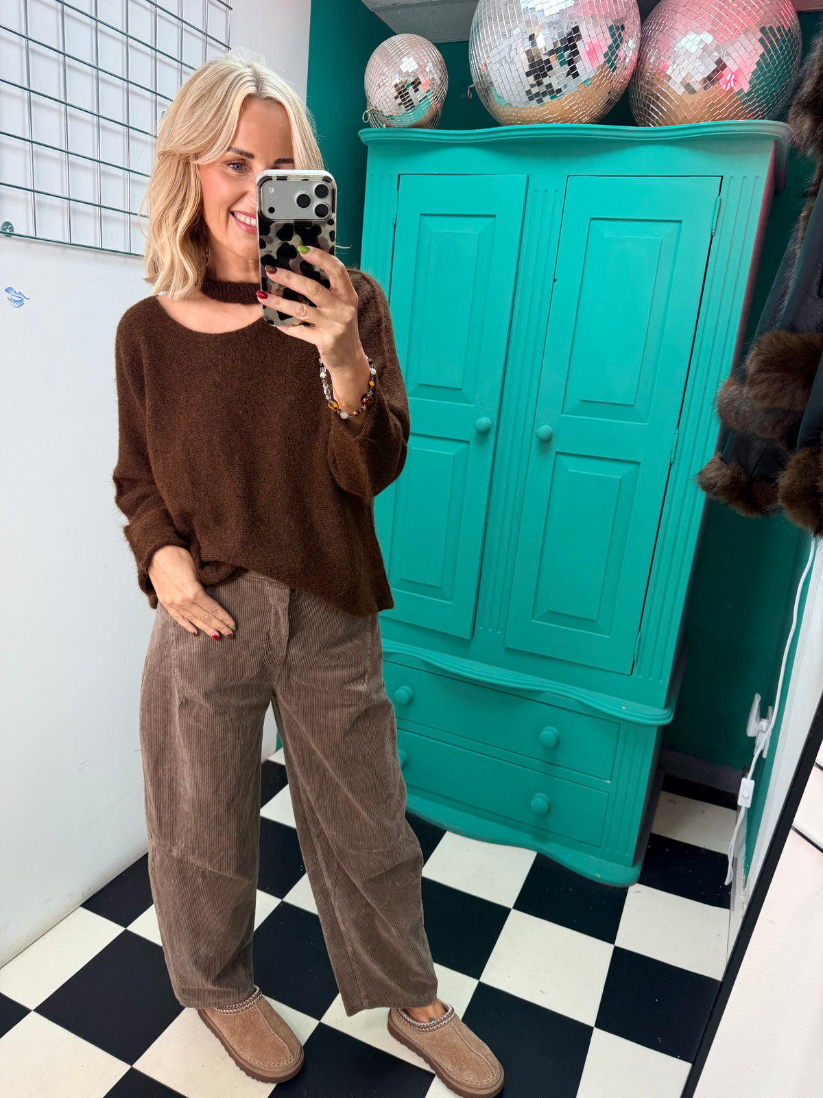 Autumn ready cord Jean - Mocha