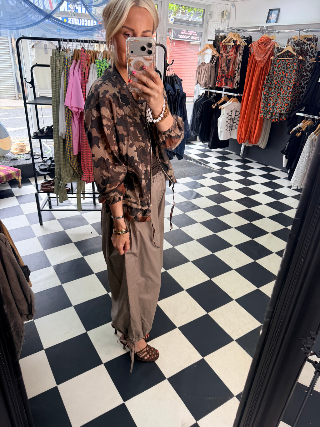Lightweight Camo Jacket Black