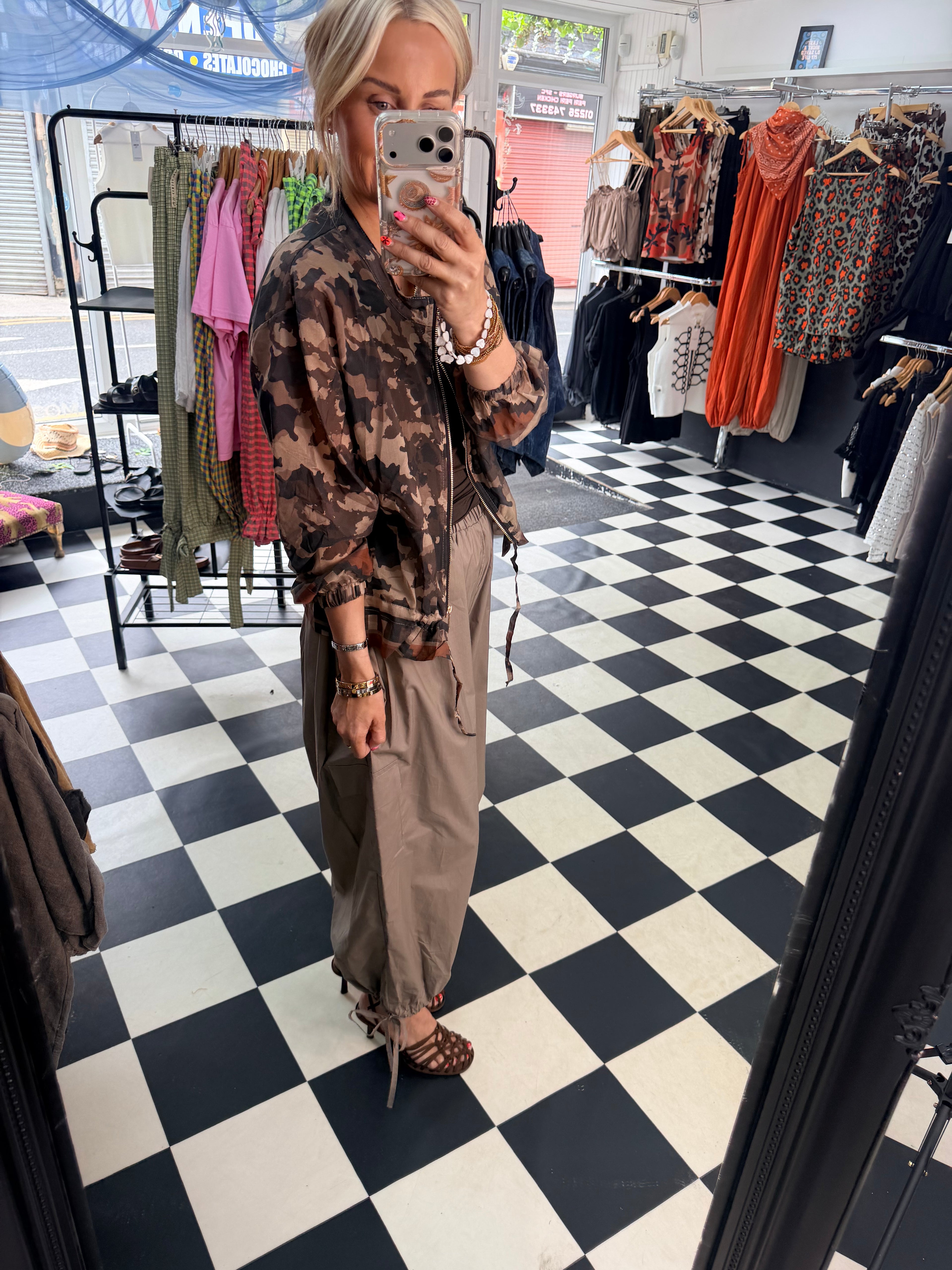 Lightweight Camo Jacket Black