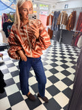 Needlecord Zebra Slouchy Jacket Rust