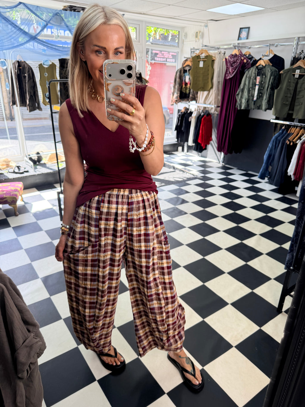 Autumn Check Trousers