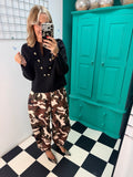 The Portia Military Style Cardigan Jacket Khaki (Copy)